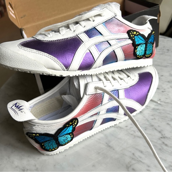 Onitsuka Tiger Limited Edition White Custom Sneakers Womens size 7 NWT - Picture 8 of 10